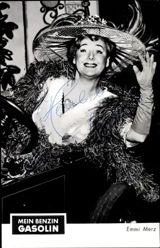 Ak Schauspielerin Emmi Merz, Portrait, Autogramm