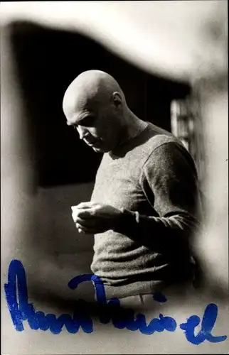 Ak Schauspieler und Regisseur Kurt Meisel, Seitenportrait, Autogramm