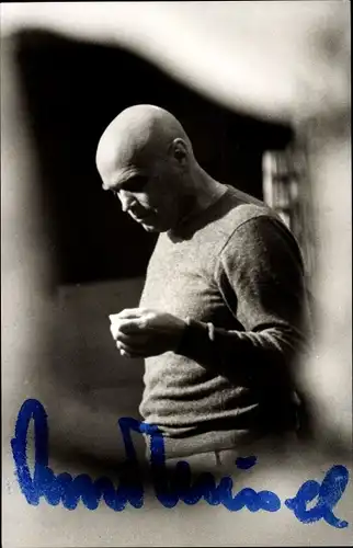 Ak Schauspieler und Regisseur Kurt Meisel, Seitenportrait, Autogramm