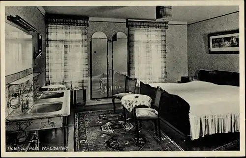Ak Elberfeld Wuppertal, Hotel zur Post, Zimmer