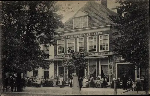 Ak Sluis Zeeland Niederlande, L'Ecluse, Hotel 't Hof van Brussel, Restaurant