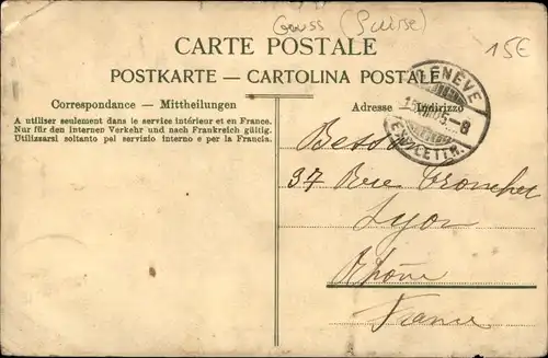 Landkarten Litho Chillon Lac Léman Kt. Waadt Schweiz, Vevey, Genève Genf