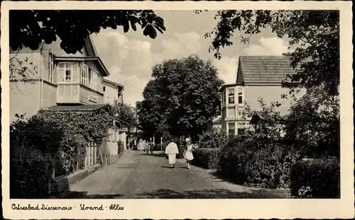 Ak Dziwnów Ostseebad Dievenow in Pommern, Strandallee