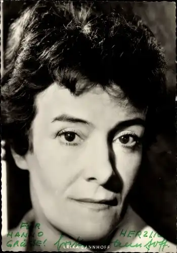 Ak Schauspielerin Erika Dannhoff, Portrait, Autogramm