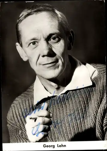 Ak Schauspieler Georg Lehn, Portrait, Autogramm
