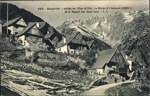 Ak Dauphiné Isère, Vallée de l'Eau d'Olle, Le Rivier d'Allemont, Massif des Sept Laux