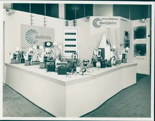 Foto Messestand, Multiblitz, Fotoapparate, September 1955