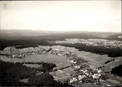 Foto Oberlengenhardt Schömberg im Schwarzwald Württemberg, Fliegeraufnahme