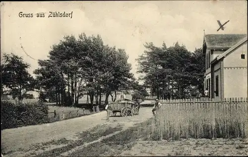 Ak Zühlsdorf Mühlenbecker Land Oberhavel, Dorfpartie