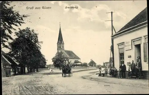 Ak Güsen Elbe Parey in Sachsen Anhalt, Breiteweg