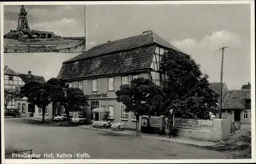 Ak Kelbra am Kyffhäuser, Hotel Preußischer Hof, Denkmal