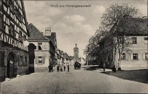 Ak Herzogenaurach in Mittelfranken, Straßenpartie
