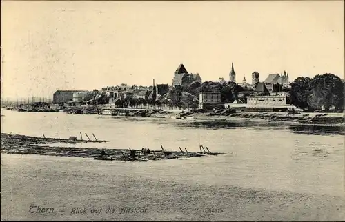 Ak Toruń Thorn Westpreußen, Blick auf die Altstadt