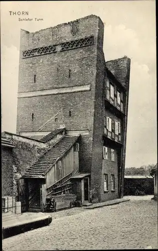 Ak Toruń Thorn Westpreußen, Schiefer Turm