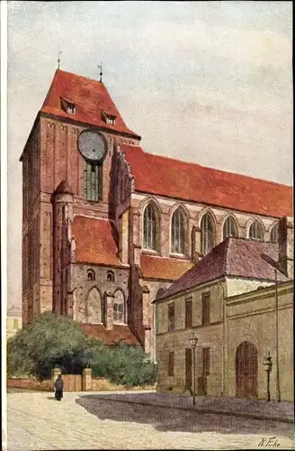 Künstler Ak Führ, R., Toruń Thorn Westpreußen, Ansicht der Johanniskirche