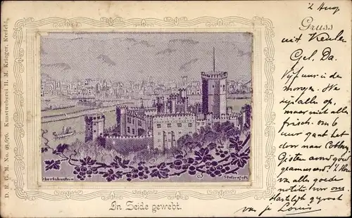 Seiden Ak Stolzenfels Koblenz am Rhein, Oberlahnstein, Burg