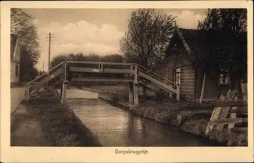 Ak Giethoorn Overijssel Niederlande, Dorpsbruggetje