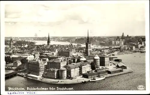 Ak Stockholm Schweden, Utsikt fran Stadhustornet