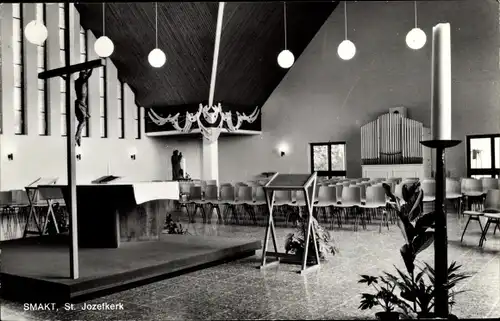 Ak Smakt Venray Limburg Niederlande, St. Jozefkerk, Innenansicht