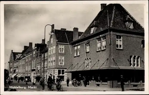 Ak Middelburg Zeeland Niederlande, Markt