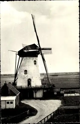 Ak Scherpenisse Zeeland Niederlande, Korenmolen