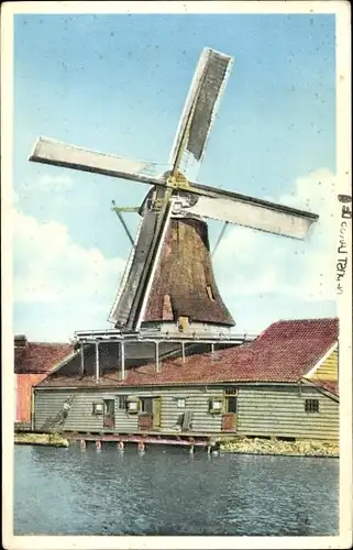 Ak Zaandam Zaanstad Nordholland, Dutch Windmills