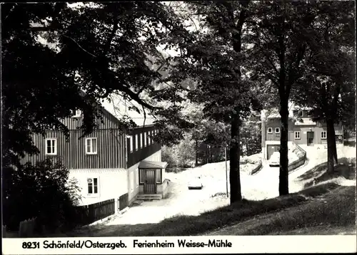 Ak Schönfeld Dippoldiswalde im Erzgebirge, Ferienheim Weisse-Mühle