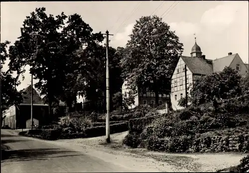 Ak Seifersdorf Dippoldiswalde im Osterzgebirge, Teilansicht, Fachwerkhaus