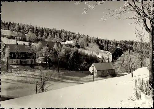 Ak Tellerhäuser Breitenbrunn Erzgebirge, Winteransicht