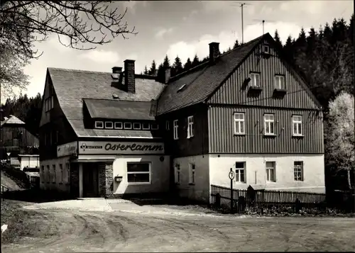 Ak Waschleithe Grünhain Beierfeld im Erzgebirge, Gaststätte Osterlamm