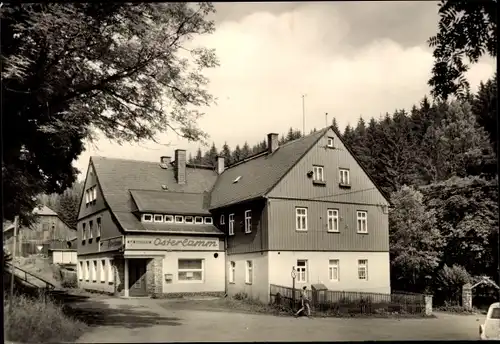 Ak Waschleithe Grünhain Beierfeld im Erzgebirge, Konsum-Gaststätte Osterlamm