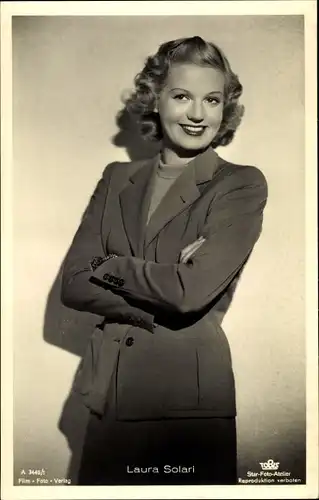 Ak Schauspielerin Laura Solari, Portrait