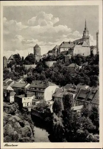 Ak Bautzen in der Oberlausitz, Ortsansicht mit Dom