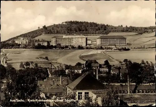 Ak Aue im Erzgebirge Sachsen, Kreis-Krankenhaus Ernst Scheffler, Panorama