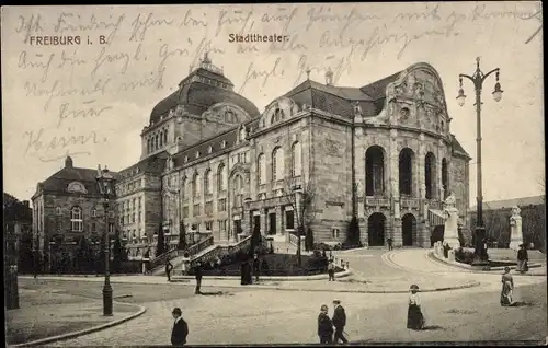 Ak Freiburg im Breisgau, Stadttheater