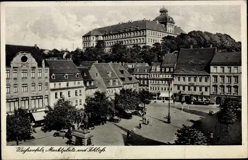 Ak Weißenfels an der Saale, Marktplatz und Schloss