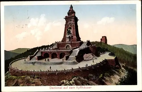 Ak Steinthaleben Kyffhäuserland in Thüringen, Kyffhäuser, Kaiser Wilhelm Denkmal