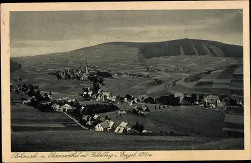 Ak Oberwiesenthal im Erzgebirge, Fichtelberg, Böhmischthal, Panorama