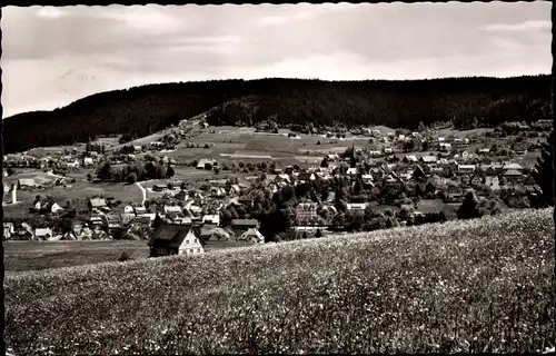 Ak Baiersbronn im Schwarzwald, Panorama vom Ort