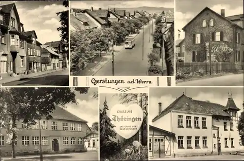 Ak Gerstungen in Thüringen, Ortsansichten, Straßenpartie