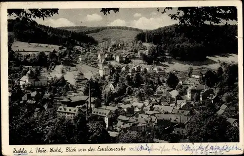 Ak Ruhla in Thüringen, Blick von der Emilienruhe