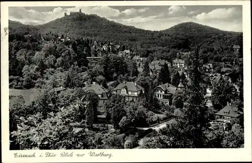 Ak Lutherstadt Eisenach in Thüringen, Blick zur Wartburg