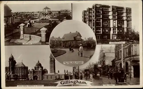 Ak Gillingham South East England, Jezreel's Tower, Royal Naval Hospital and Church, High Street