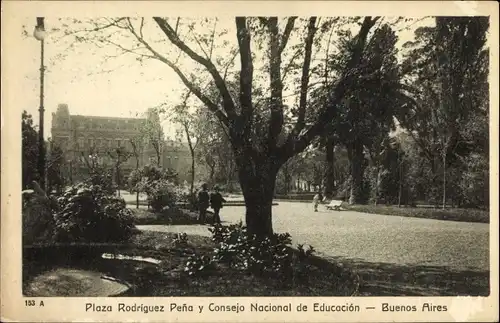 Ak Buenos Aires Argentinien, Plaza Rodriguez Pena y Consejo Nacional de Educacion