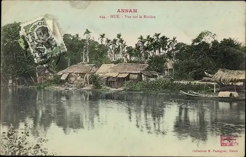 Ak Hue Vietnam, Vue sur la Riviere