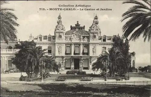 Ak Monte Carlo Monaco, Le Casino et Jardins