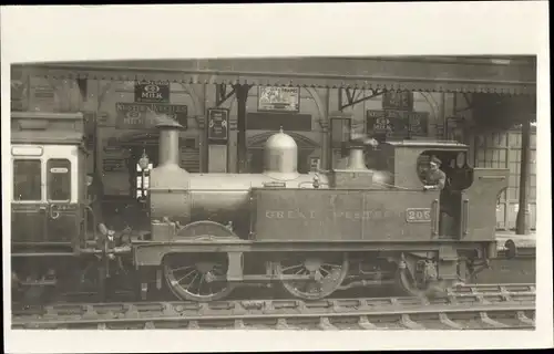 Foto Ak Britische Eisenbahn, Dampflok Nr. 205, Great Western