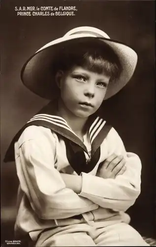 Ak Prince Charles de Belgique, Prinz Karl von Belgien, Portrait