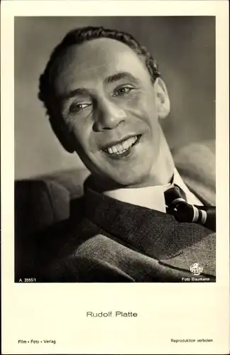 Ak Schauspieler Rudolf Platte, Portrait