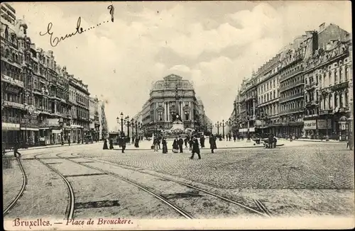 Ak Bruxelles Brüssel, Place de Brouckere